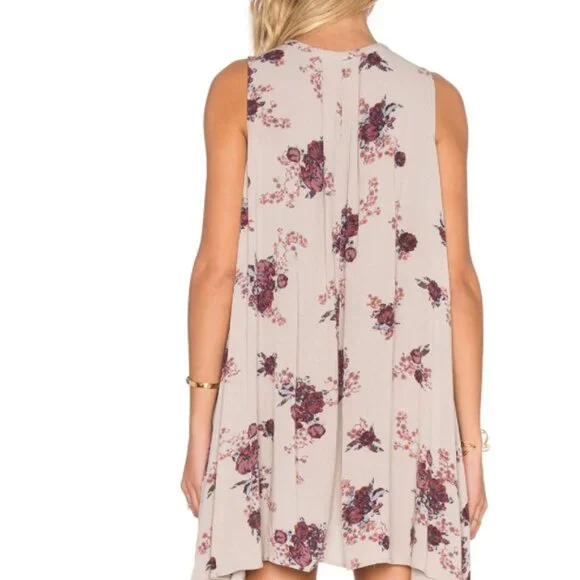 Free People Tree Swing Washed Stone Mini Dress Tunic with pockets - Picture 3 of 13